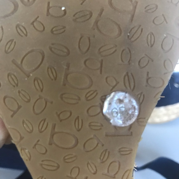 Bebe Espadrilles Navy Blue Sandals Nautical Summer Always in Style 6B - Picture 6 of 6